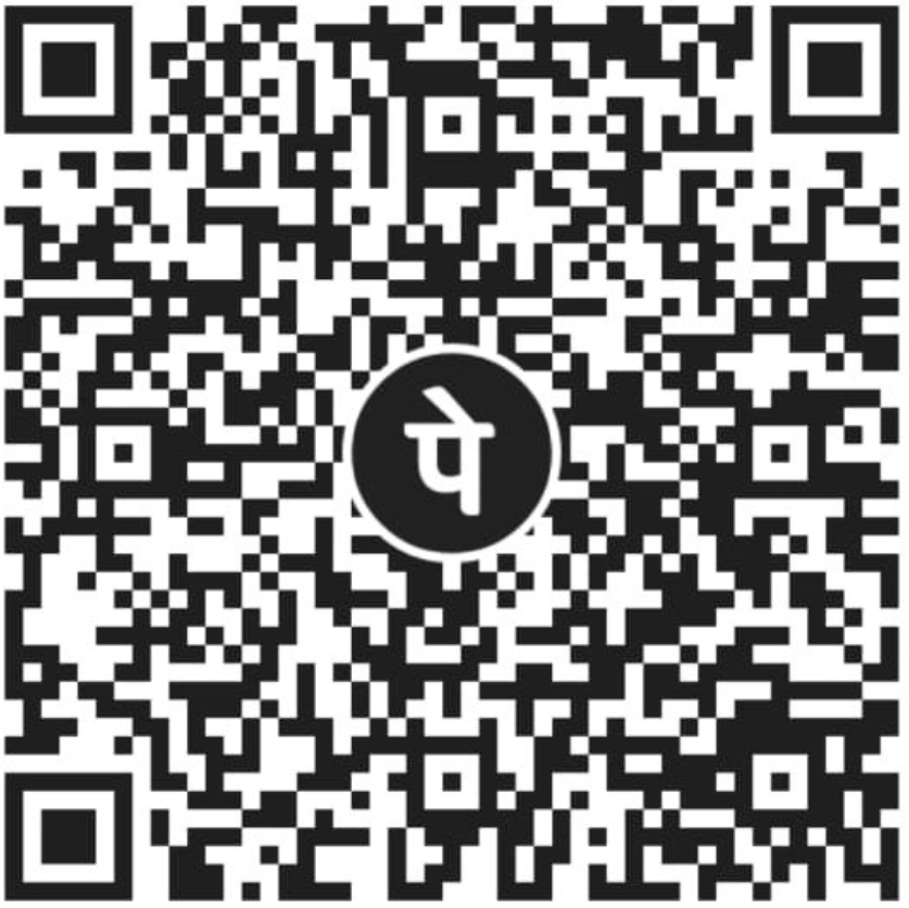 QR code for donations to Jamia Usmania college, black and white square pattern